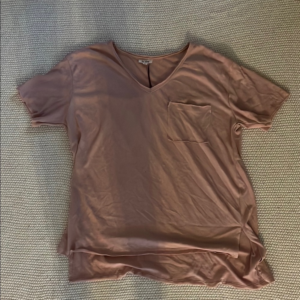 LA MIEL Pink Short Sleeve Relaxed Tee